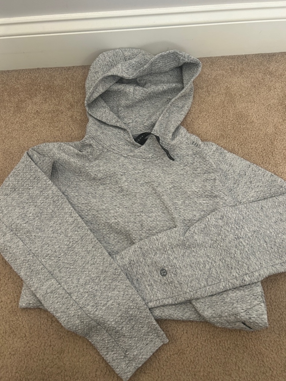 lululemon athletica Light Gray Hooded Men's Sweater. At ease sweatshirt